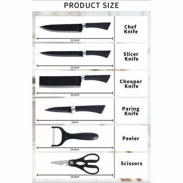 6-Piece Stainless Steel Knife Set